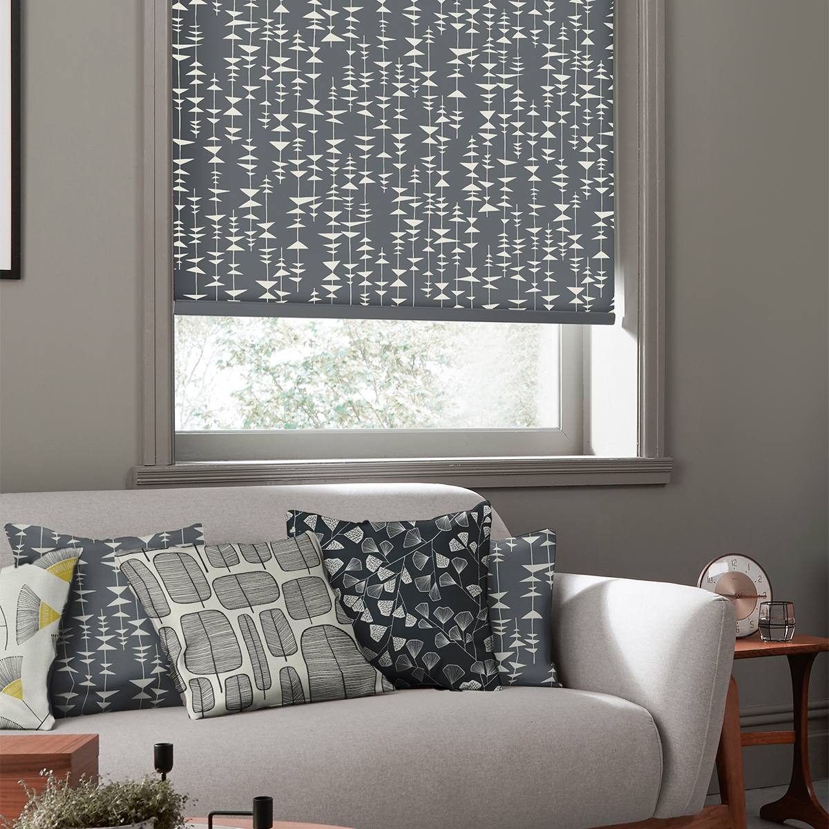 Product photograph of Missprint Ditto Liquorice Roller Blind from Choice Furniture Superstore.