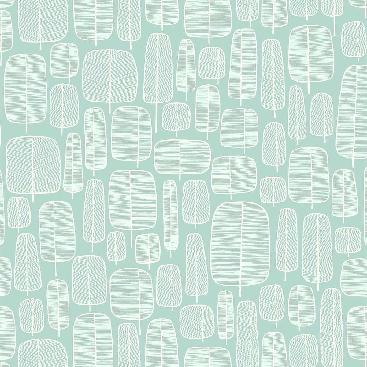 Product photograph of Missprint Little Trees Eggshell Blue-roller Blind from Choice Furniture Superstore.