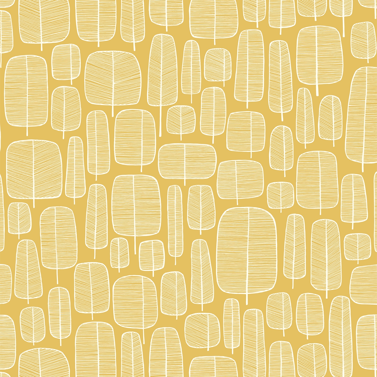 Product photograph of Missprint Little Trees Yellow-roller Blind from Choice Furniture Superstore.
