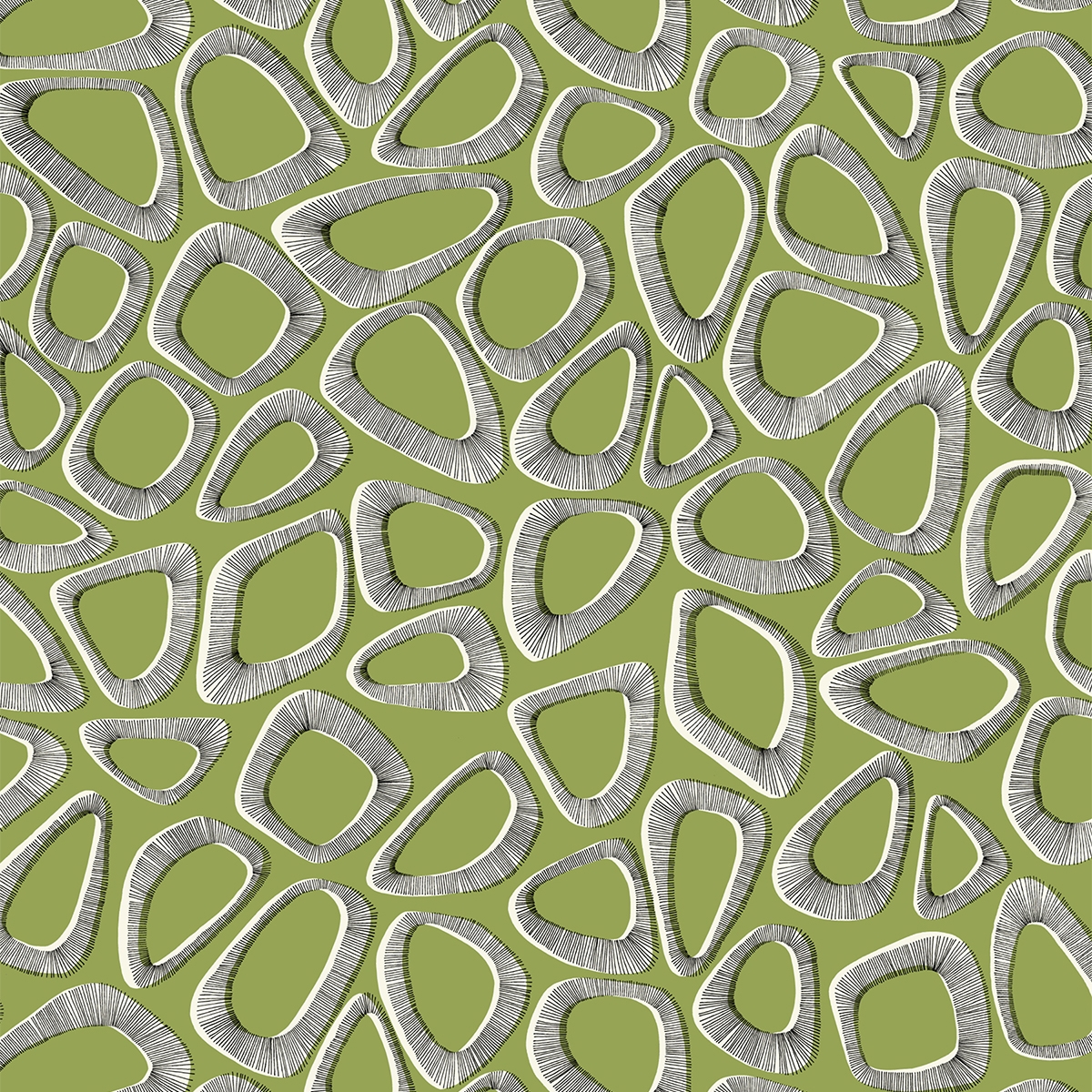 Product photograph of Missprint Pebbles Cricket Green-roller Blind from Choice Furniture Superstore.