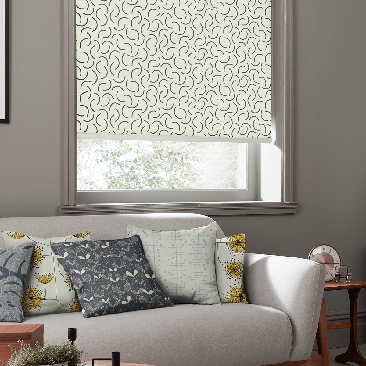 Product photograph of Missprint Tarn Chinagraph-roller Blind from Choice Furniture Superstore.