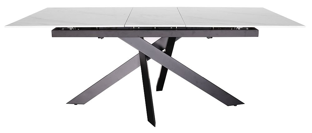 Product photograph of Alpha Marble Effect 4-8 Seater Extending Dining Table from Choice Furniture Superstore.