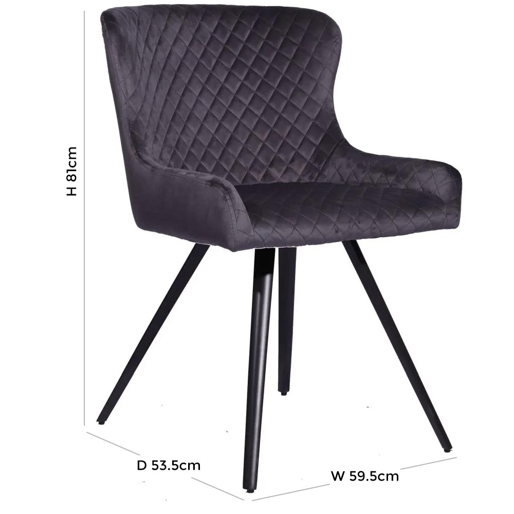 Product photograph of Set Of 2 Alpha Grey Fabric Swivel Dining Chair from Choice Furniture Superstore.