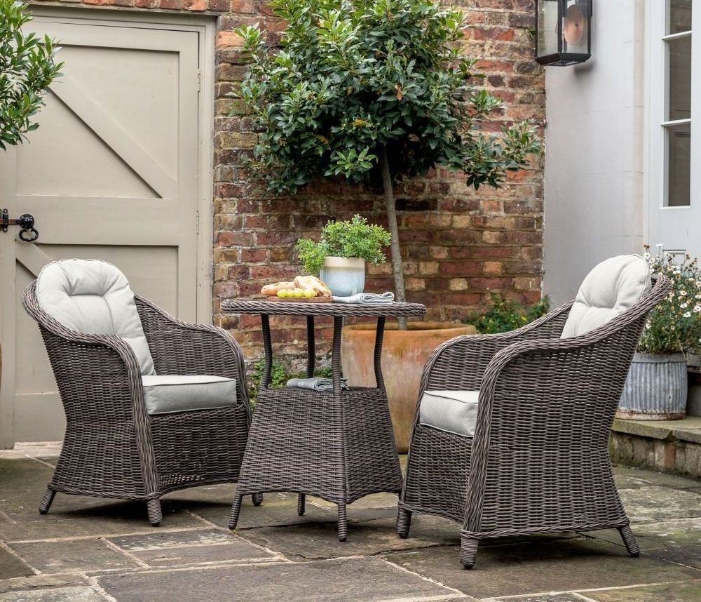 Product photograph of Fior Rattan 2 Seater Outdoor Garden Bistro Set from Choice Furniture Superstore.