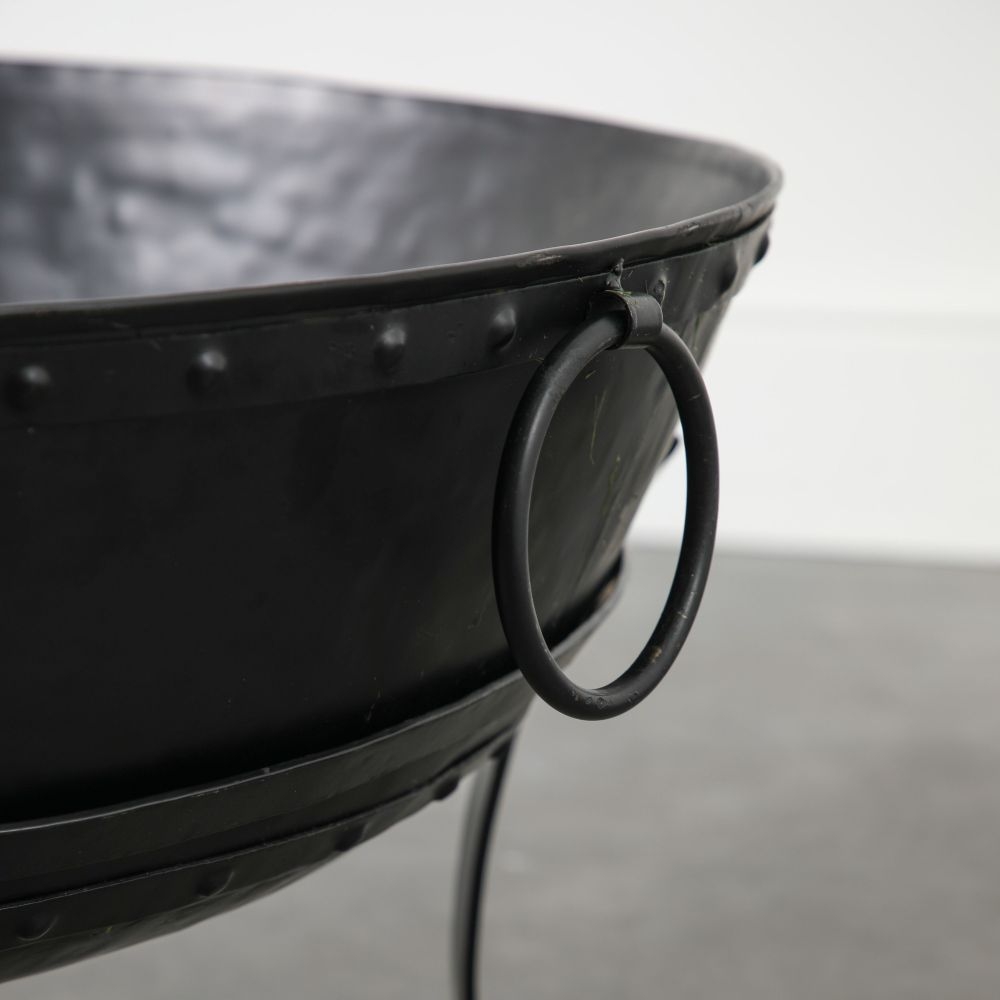 Product photograph of Agnella Black Outdoor Garden Firepit from Choice Furniture Superstore.