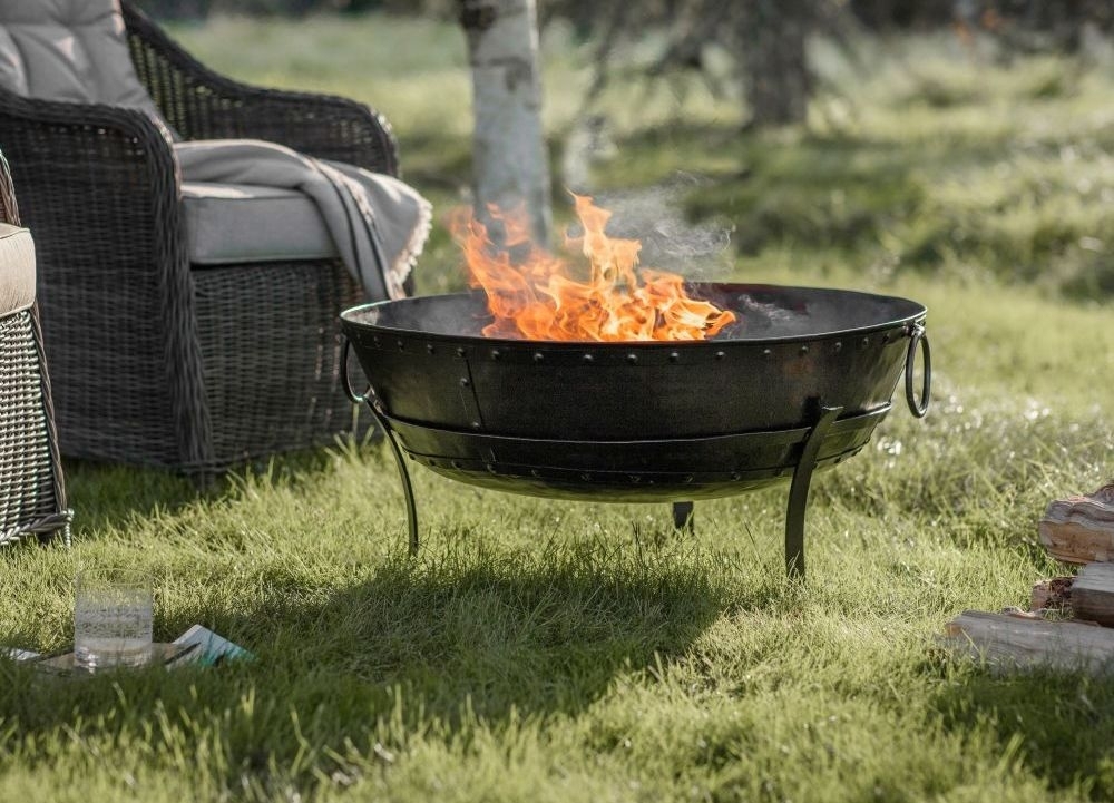 Product photograph of Agnella Black Outdoor Garden Firepit from Choice Furniture Superstore.