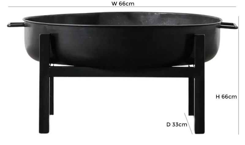 Product photograph of Canterbury Black Outdoor Garden Firepit from Choice Furniture Superstore.
