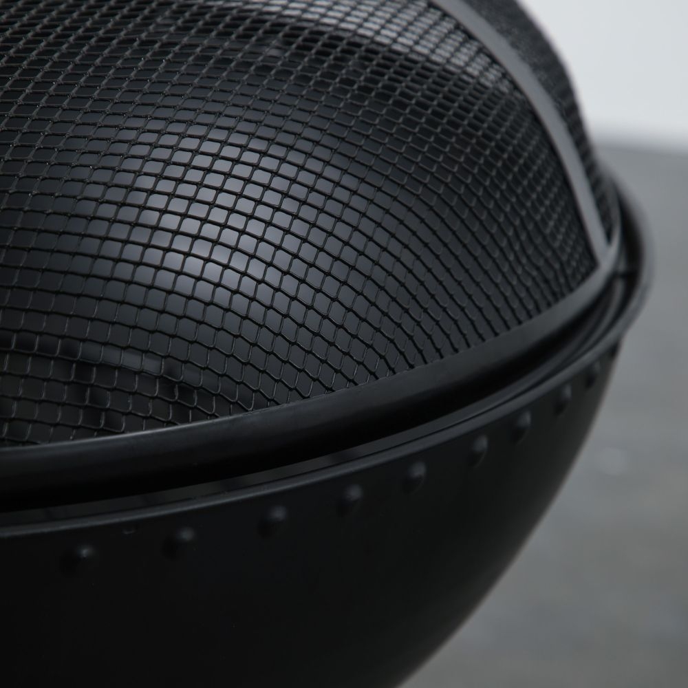 Product photograph of Perano Black Outdoor Garden Firepit from Choice Furniture Superstore.