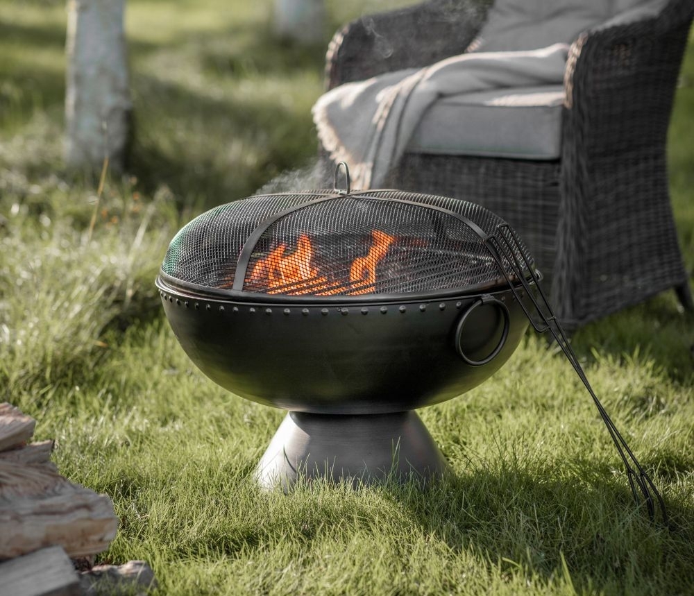 Product photograph of Perano Black Outdoor Garden Firepit from Choice Furniture Superstore.