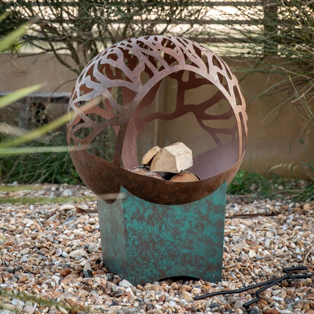 Product photograph of Sfera Brown Outdoor Garden Firepit from Choice Furniture Superstore.