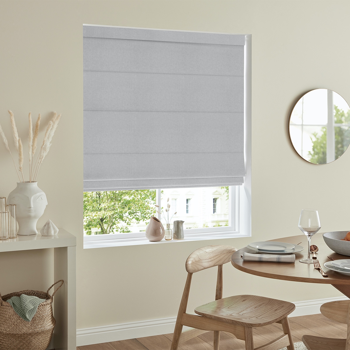 Product photograph of Jesse Silver Roman Blind from Choice Furniture Superstore.
