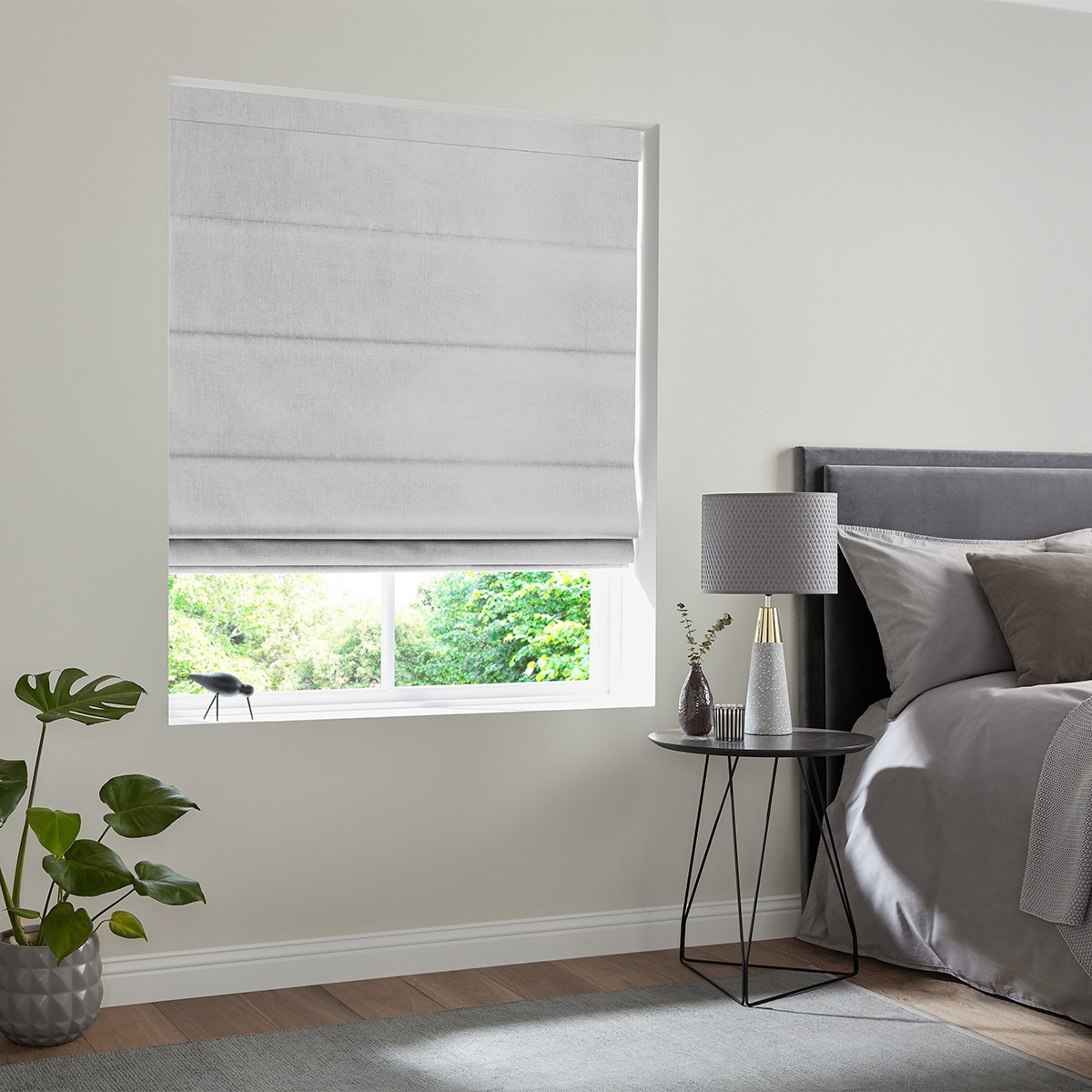 Product photograph of Tyson Frost Roman Blind from Choice Furniture Superstore.