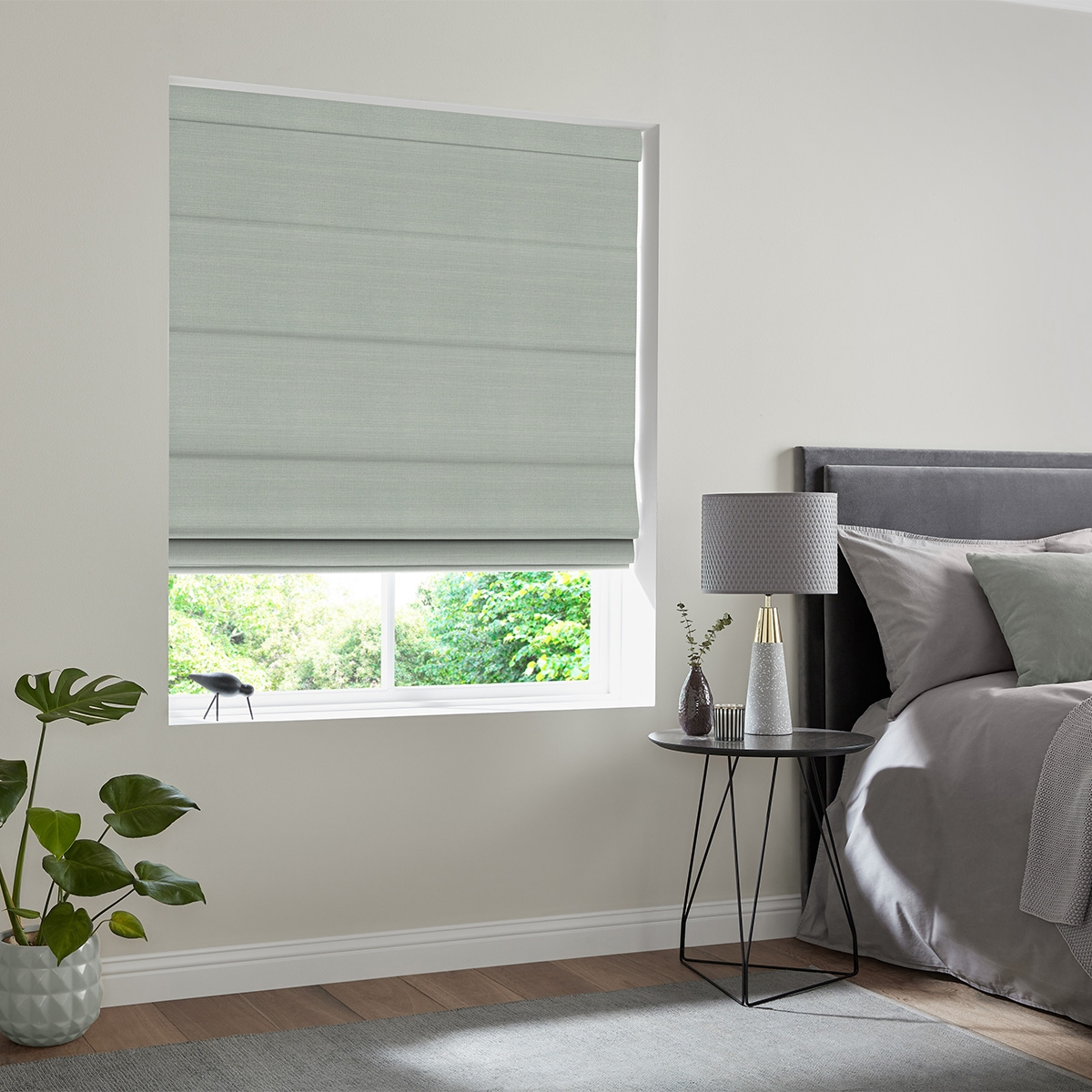 Product photograph of Tyson Moonstone Roman Blind from Choice Furniture Superstore.