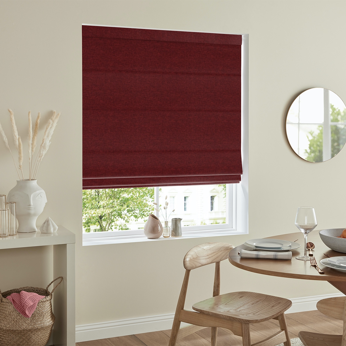 Product photograph of Jenson Merlot Roman Blind from Choice Furniture Superstore.
