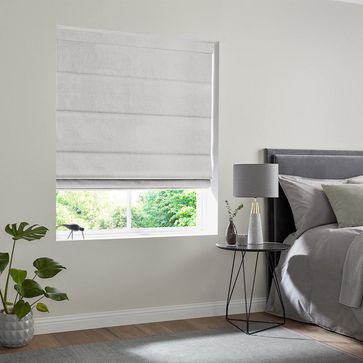 Product photograph of Jenson Ivory Roman Blind from Choice Furniture Superstore.