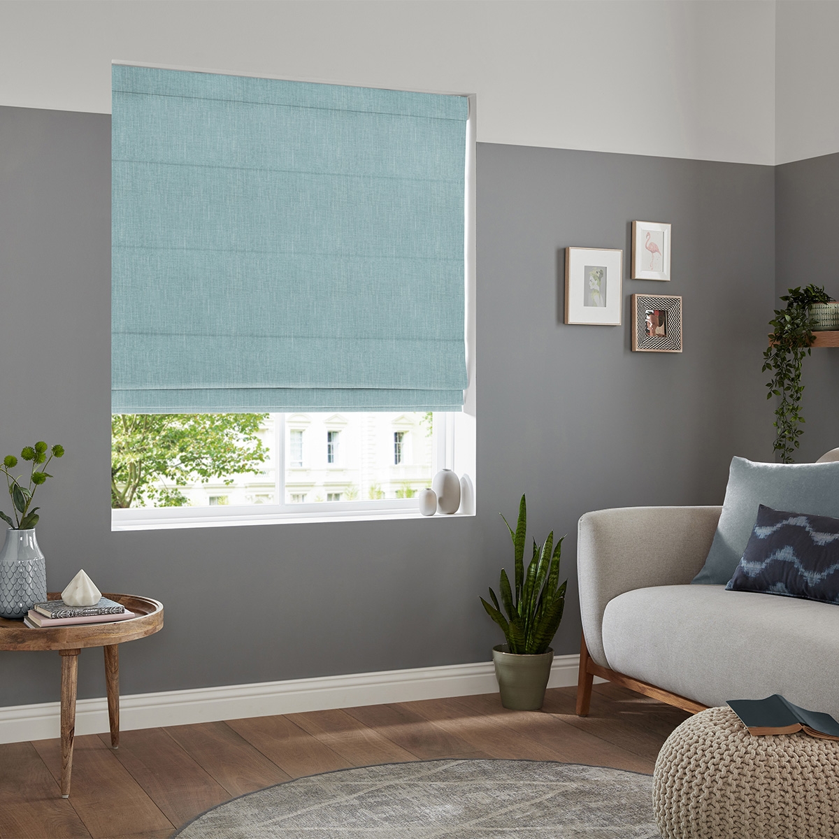 Product photograph of Foden Sage Roman Blind from Choice Furniture Superstore.