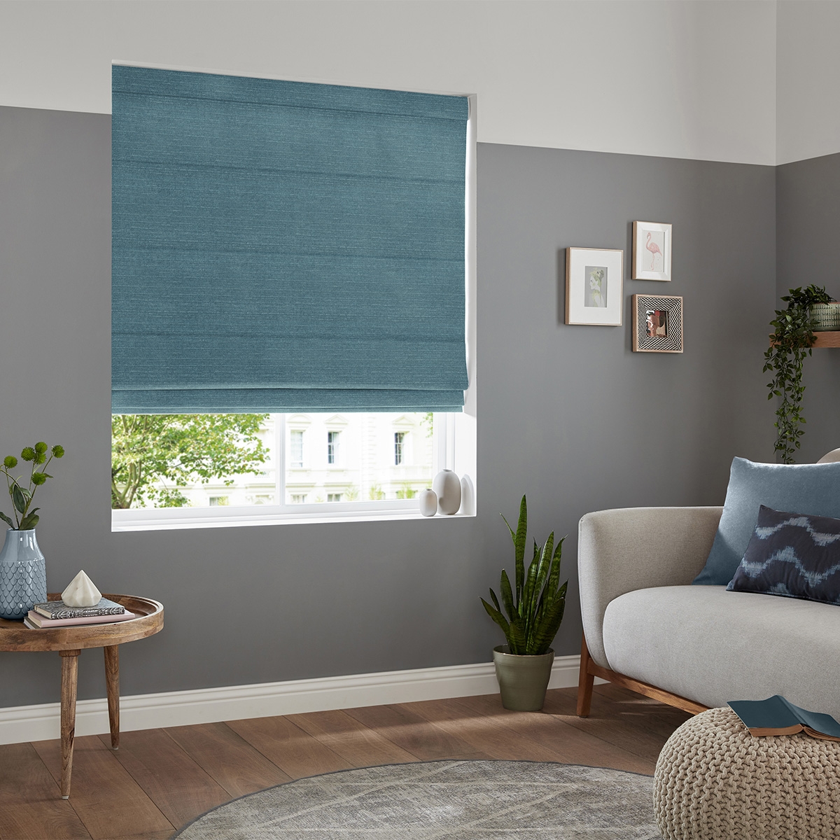 Product photograph of Tyson Kingfisher Roman Blind from Choice Furniture Superstore.