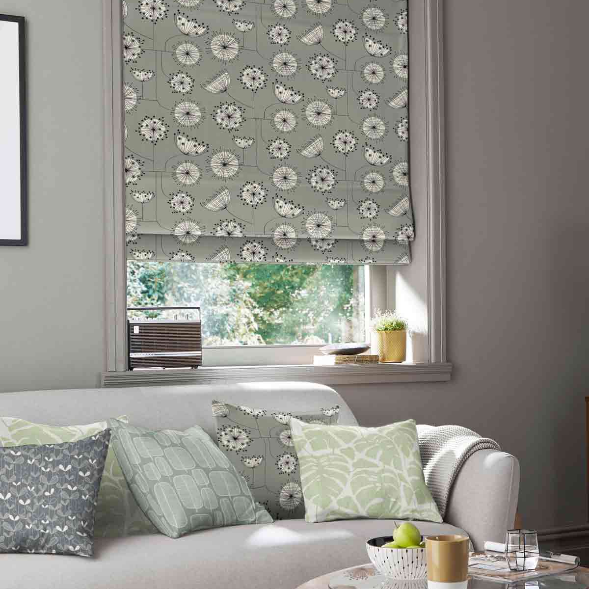 Product photograph of Missprint Dandelion Mobile French Grey Roman Blind from Choice Furniture Superstore.