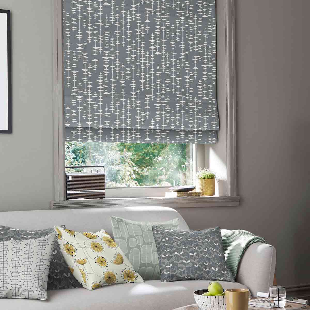 Product photograph of Missprint Ditto Liquorice Roman Blind from Choice Furniture Superstore.