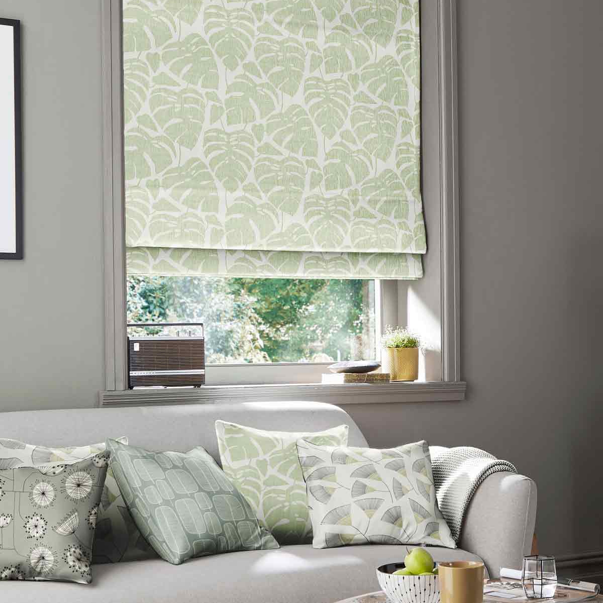 Product photograph of Missprint Guatemala Olive Roman Blind from Choice Furniture Superstore.