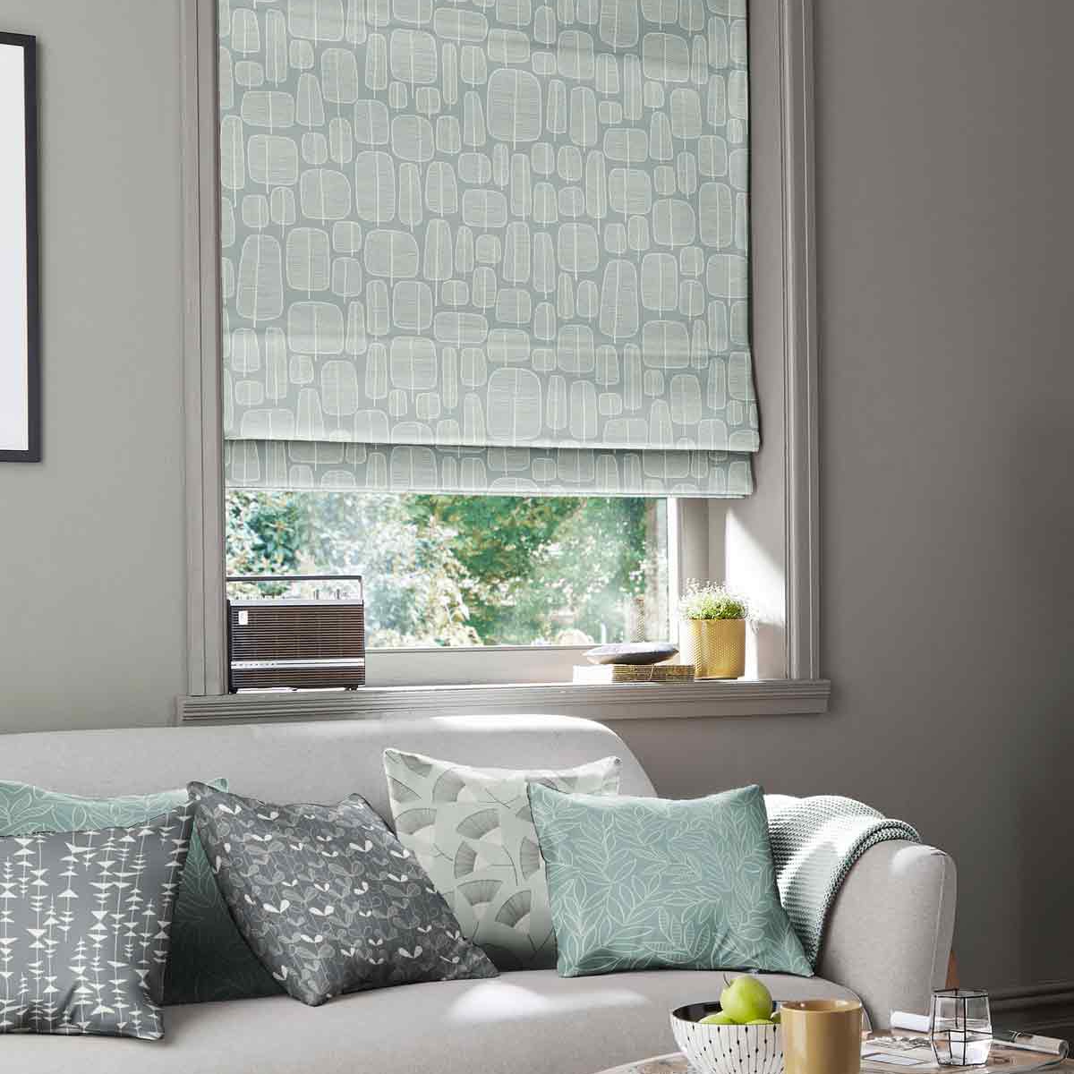 Product photograph of Missprint Little Trees Comet Roman Blind from Choice Furniture Superstore.