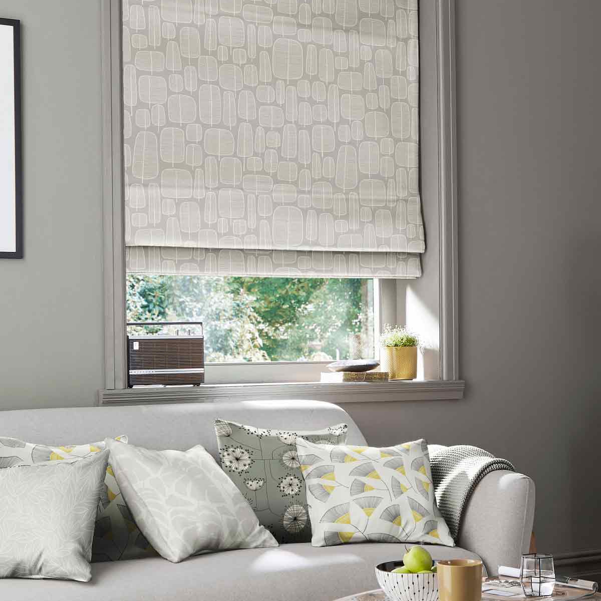 Product photograph of Missprint Little Trees Kernel Roman Blind from Choice Furniture Superstore.