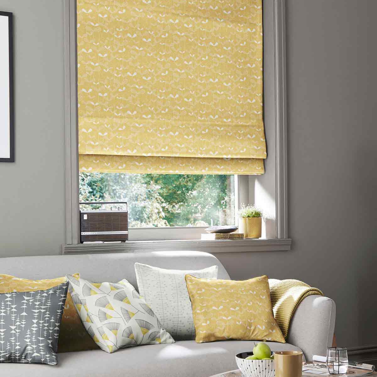 Product photograph of Missprint Saplings Sunflower Roman Blind from Choice Furniture Superstore.