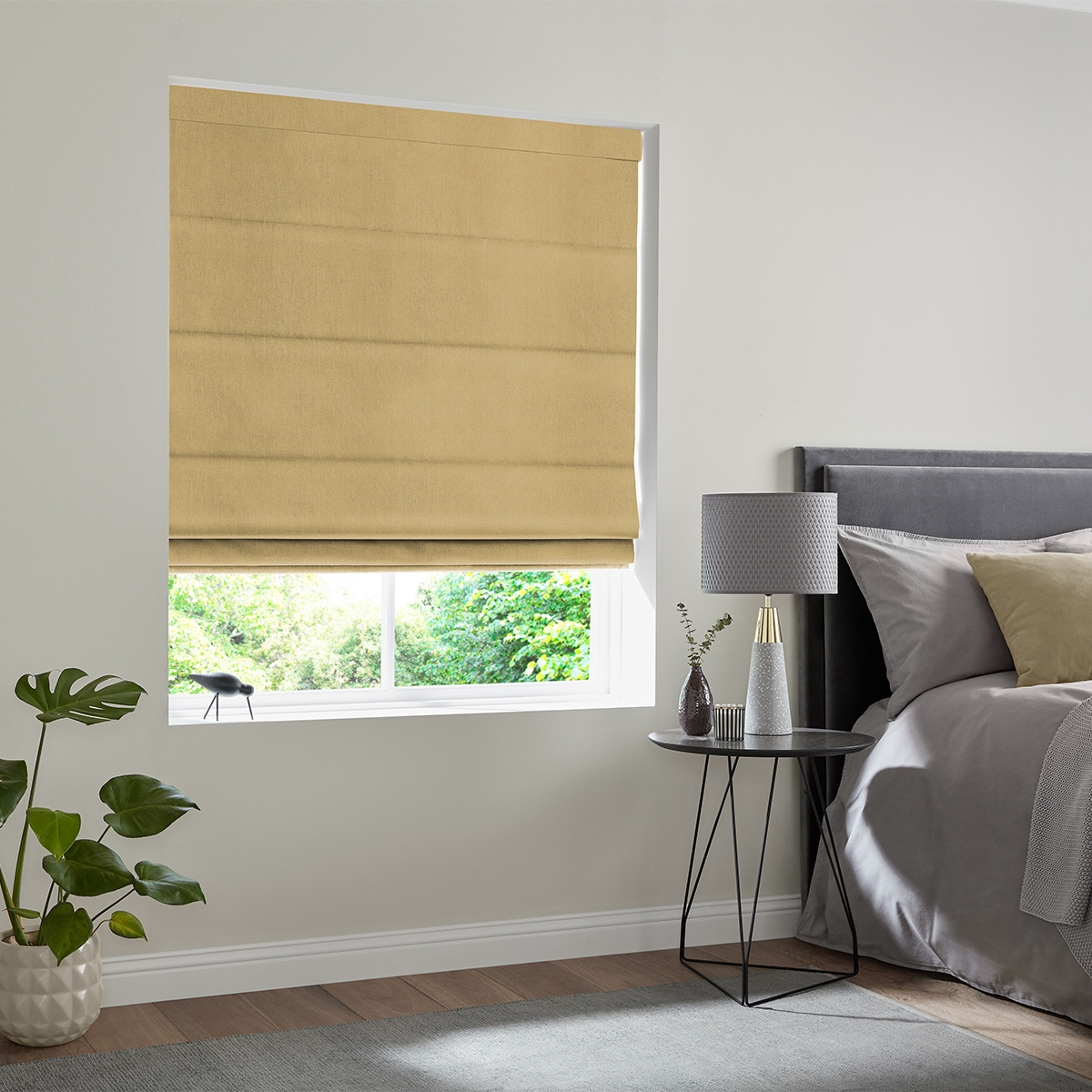 Product photograph of Mina Sunflower Roman Blind from Choice Furniture Superstore.