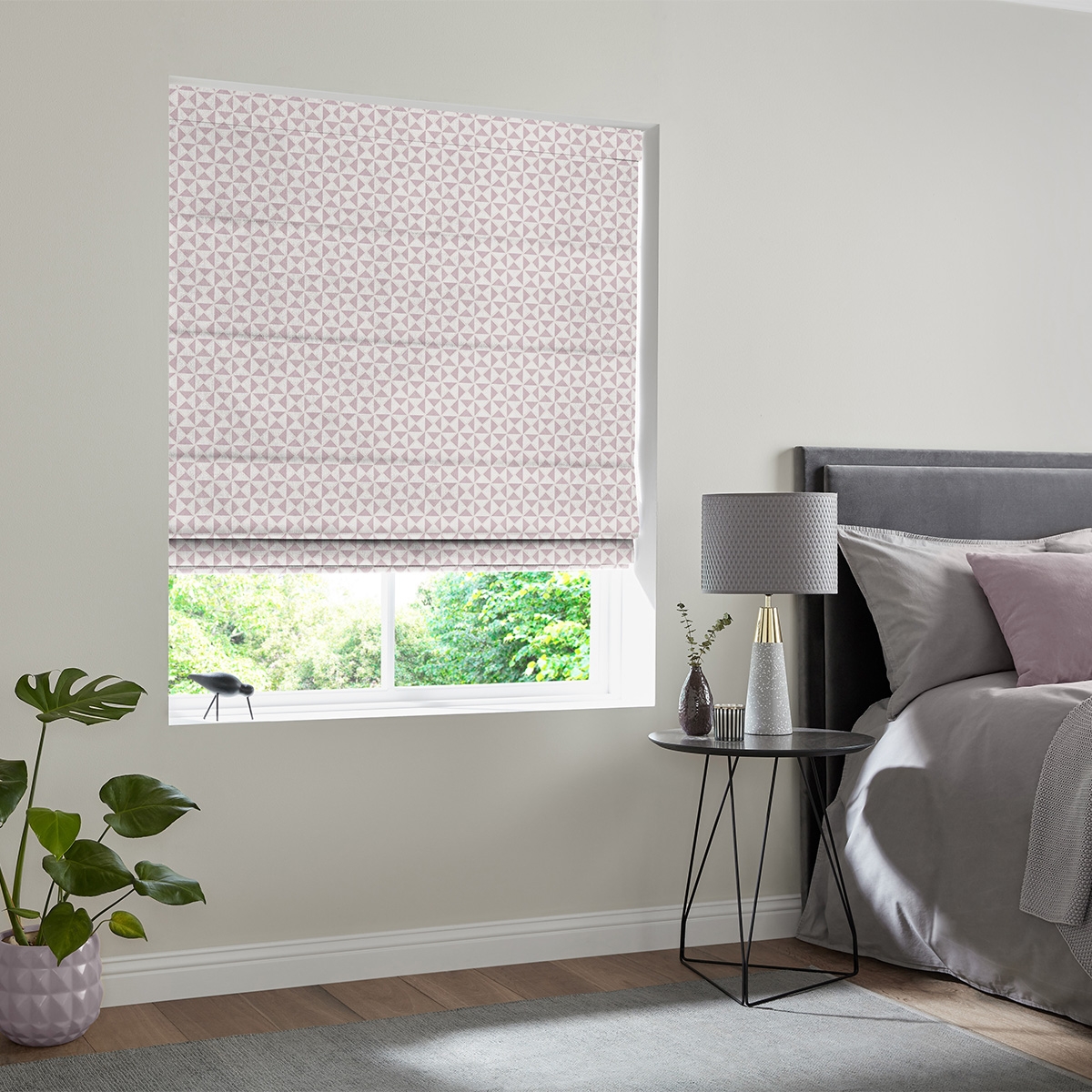 Product photograph of Pierre Fuchsia Roman Blind from Choice Furniture Superstore.