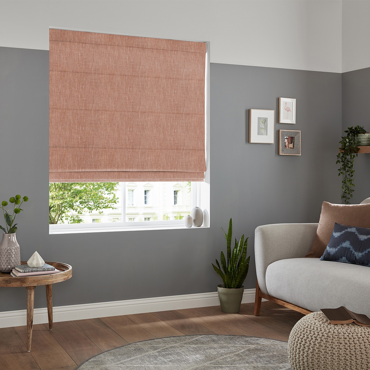 Product photograph of Foden Rust Roman Blind from Choice Furniture Superstore.