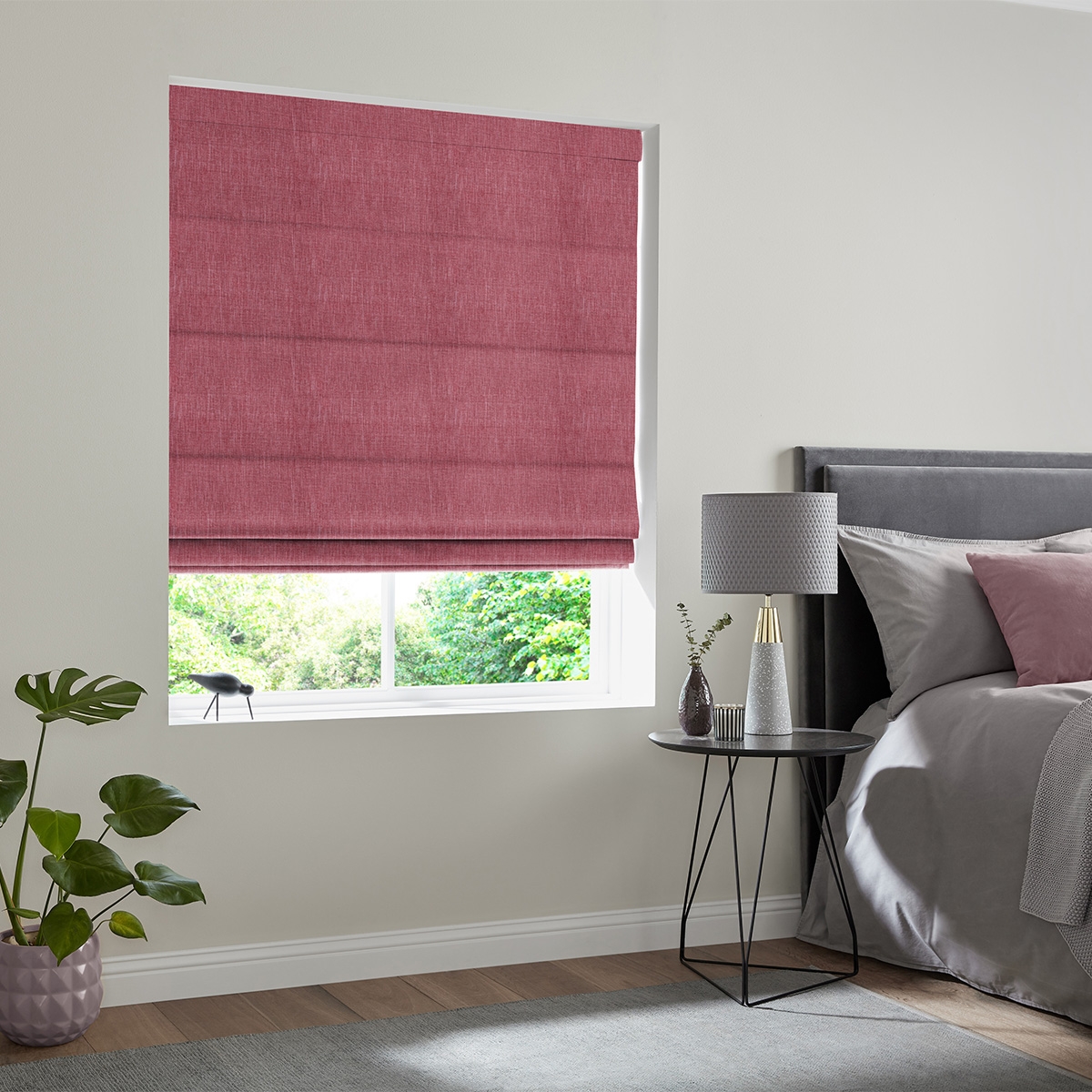 Product photograph of Foden Strawberry Roman Blind from Choice Furniture Superstore.