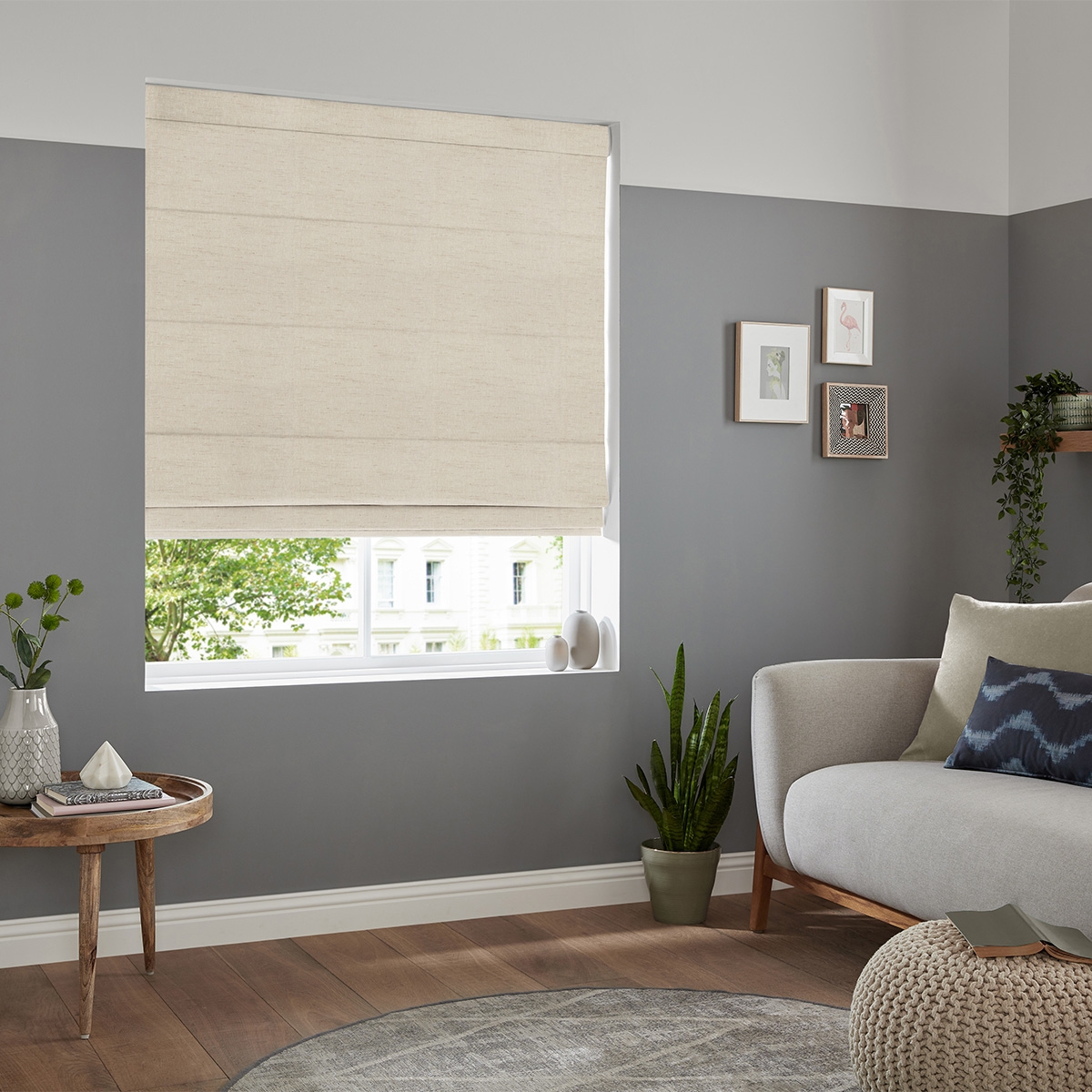Product photograph of Defoe Cream Roman Blind from Choice Furniture Superstore.