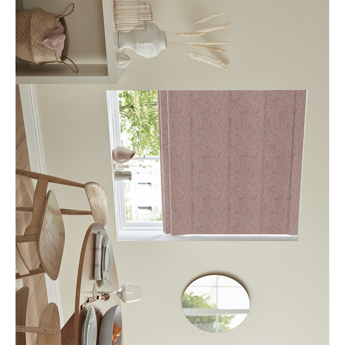 Product photograph of Defoe Rust Roman Blind from Choice Furniture Superstore.