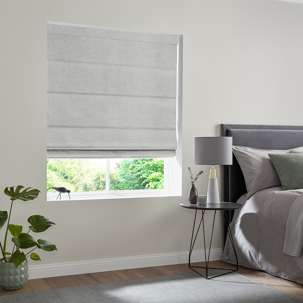 Product photograph of Defoe Taupe Roman Blind from Choice Furniture Superstore.