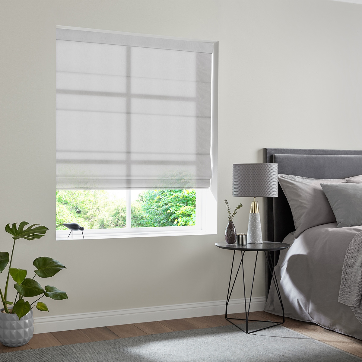 Product photograph of Shilton Silver Roman Blind from Choice Furniture Superstore.