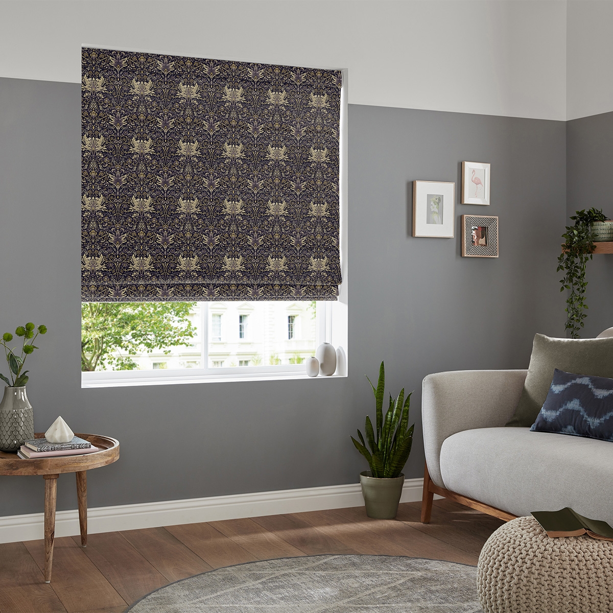 Product photograph of Tosun Plum Roman Blind from Choice Furniture Superstore.