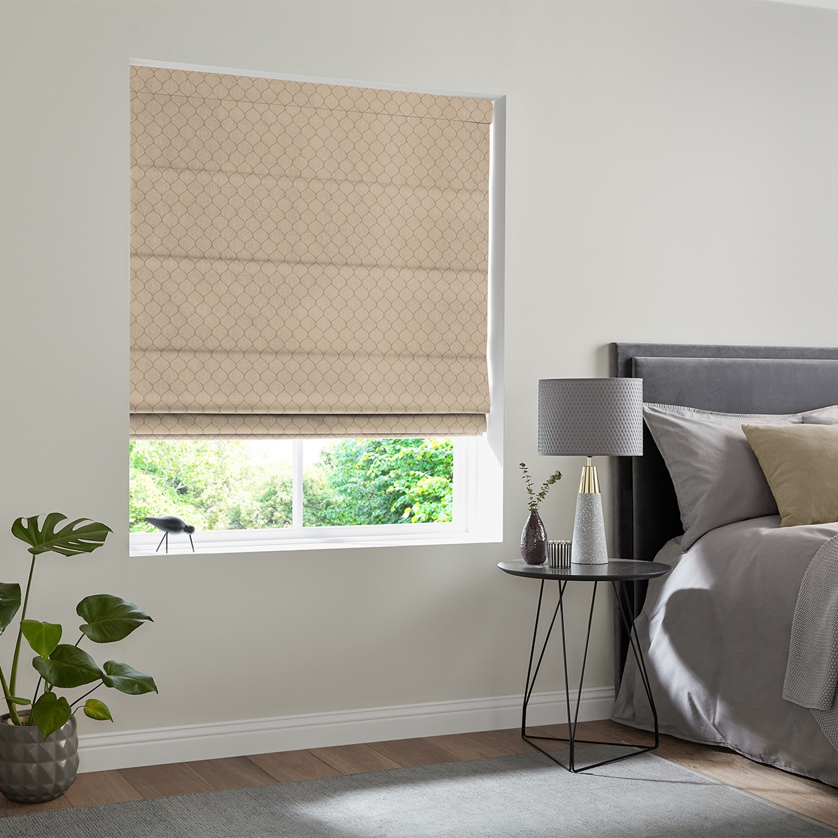 Product photograph of Ozan Shell Roman Blind from Choice Furniture Superstore.