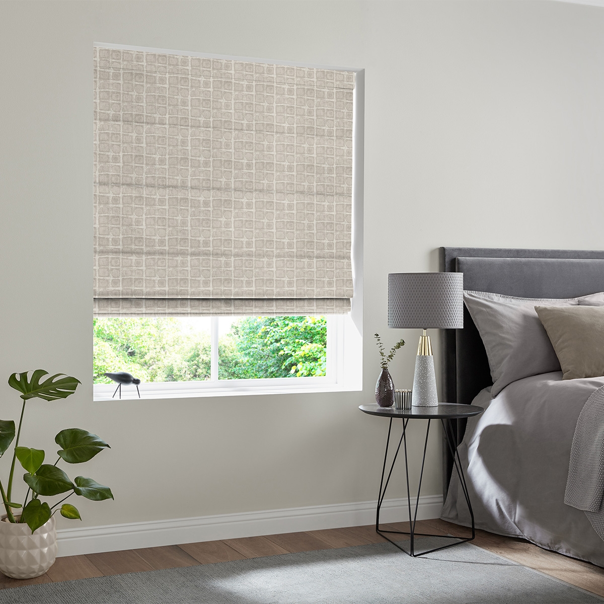 Product photograph of Nico Pewter Roman Blind from Choice Furniture Superstore.