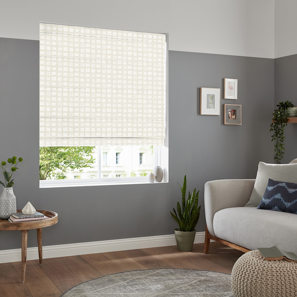 Product photograph of Nico Ivory Roman Blind from Choice Furniture Superstore.