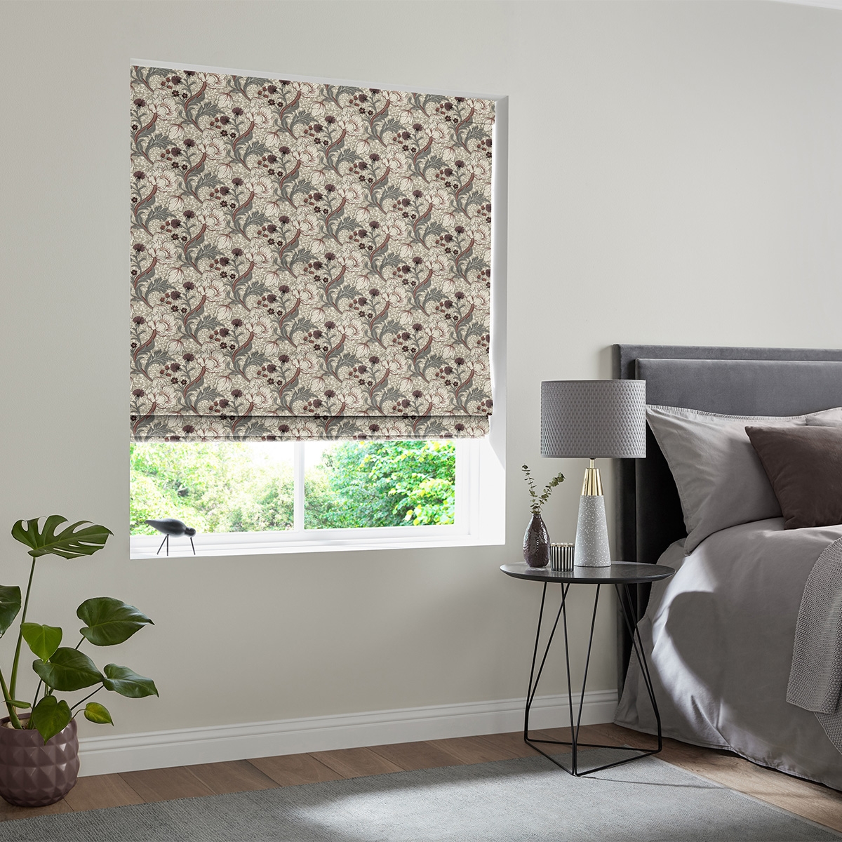 Product photograph of Zouma Claret Roman Blind from Choice Furniture Superstore.