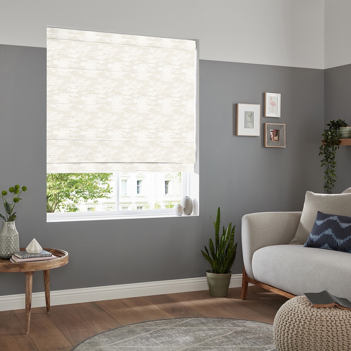 Product photograph of Asmir Pearl Roman Blind from Choice Furniture Superstore.