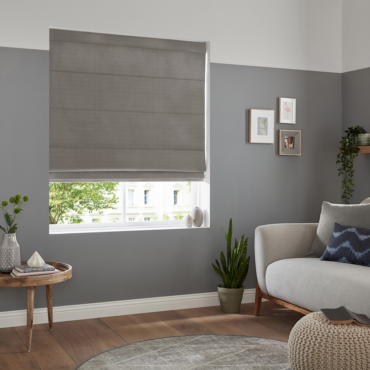 Product photograph of Mina Iron Roman Blind from Choice Furniture Superstore.