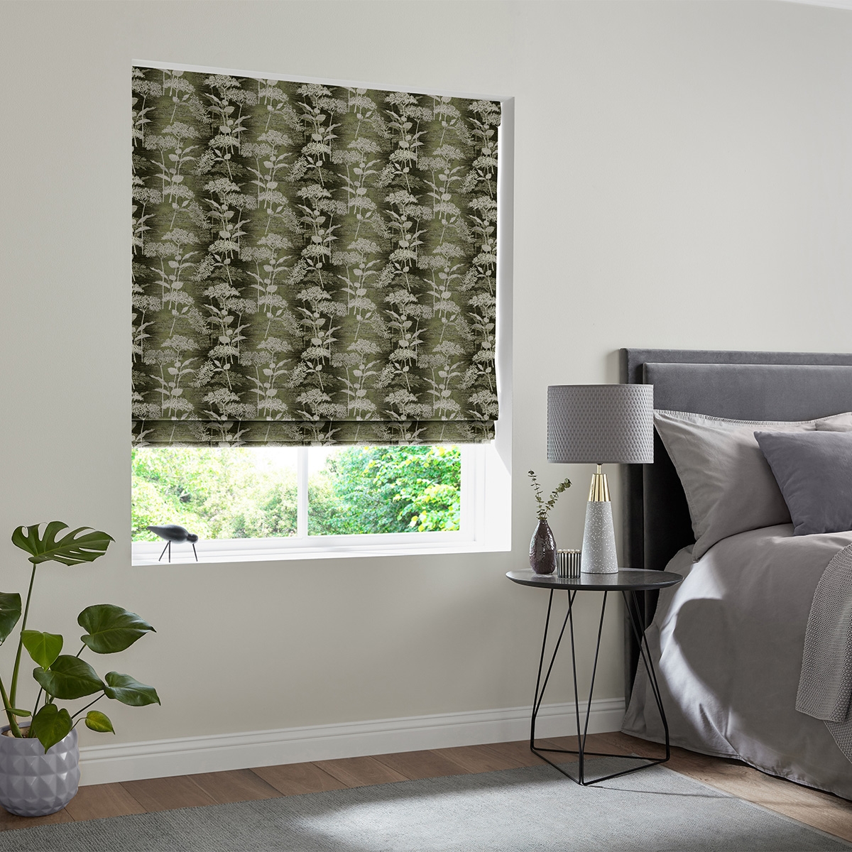 Product photograph of Trincao Celadon Roman Blind from Choice Furniture Superstore.