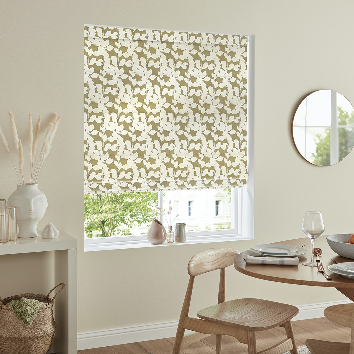 Product photograph of Jonas Olive Roman Blind from Choice Furniture Superstore.