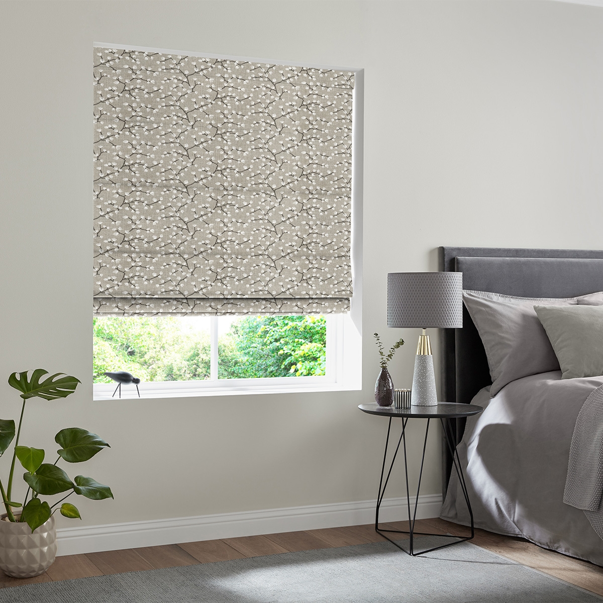 Product photograph of Steer Silver Roman Blind from Choice Furniture Superstore.