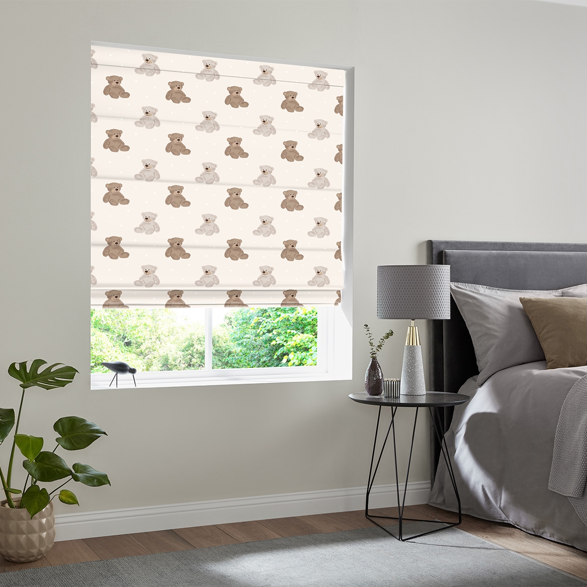 Product photograph of Teddies Cream Roman Blind from Choice Furniture Superstore.
