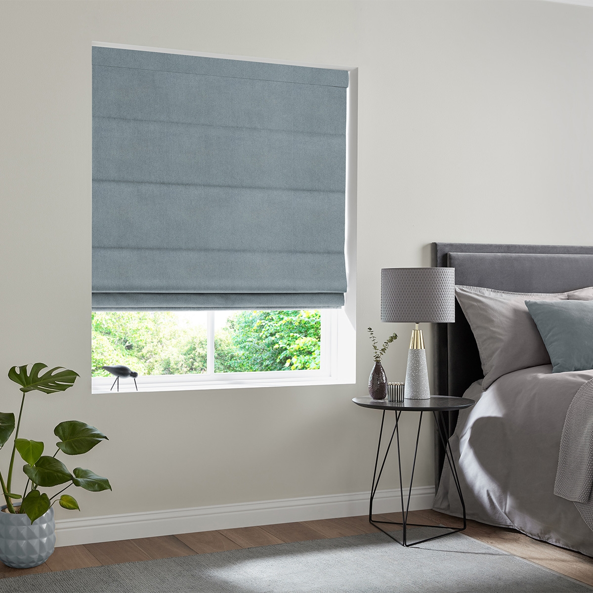 Product photograph of Rudiger Sky Roman Blind from Choice Furniture Superstore.