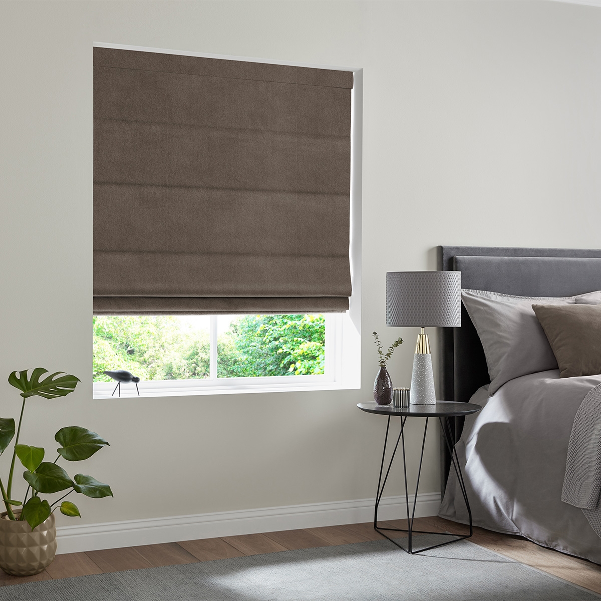 Product photograph of Rudiger Espresso Roman Blind from Choice Furniture Superstore.