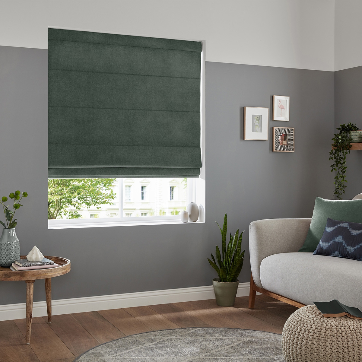 Product photograph of Rudiger Forest Roman Blind from Choice Furniture Superstore.