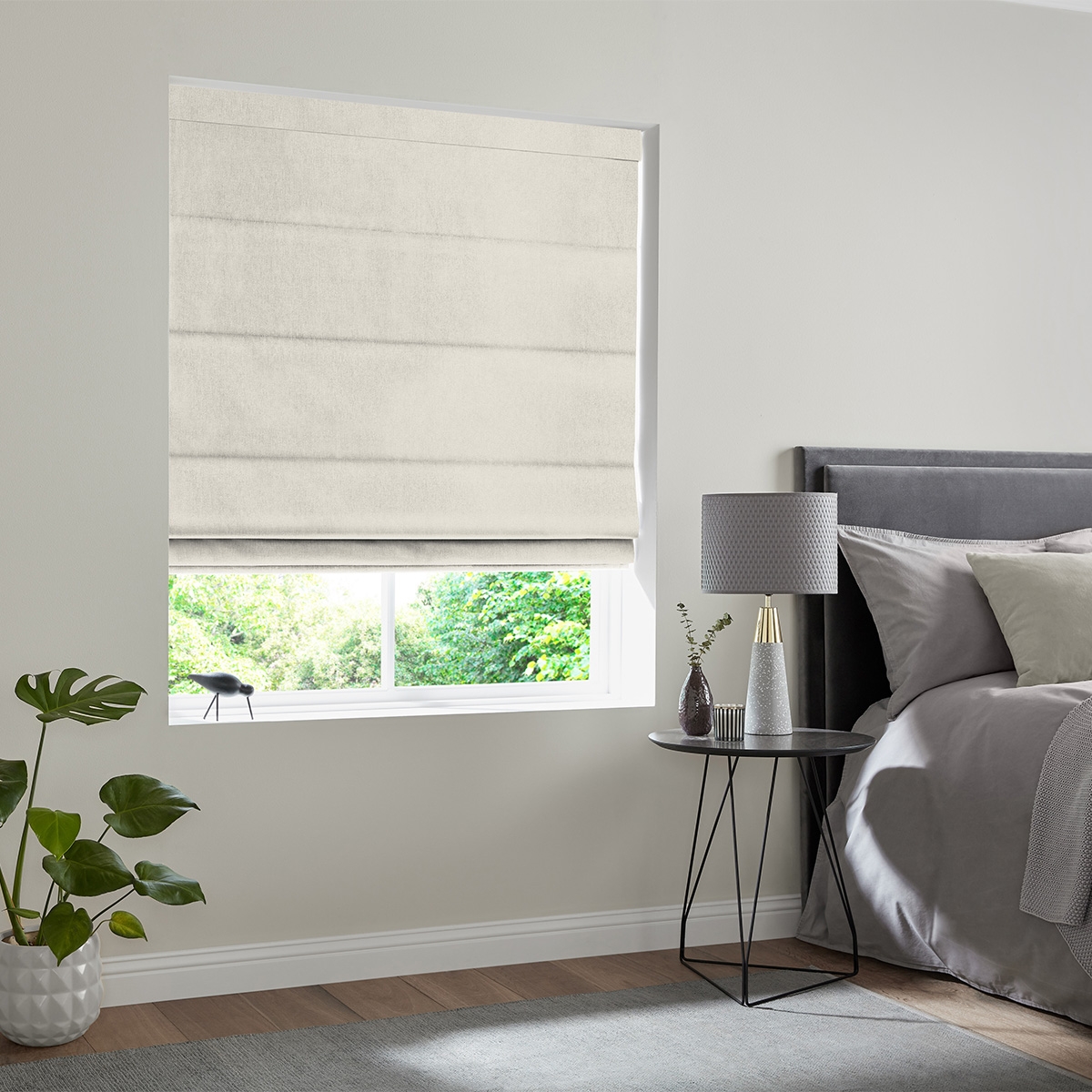 Product photograph of Rudiger Ivory Roman Blind from Choice Furniture Superstore.